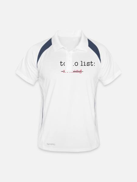 to-do list - Men's Polo breathable - white/navy - Front