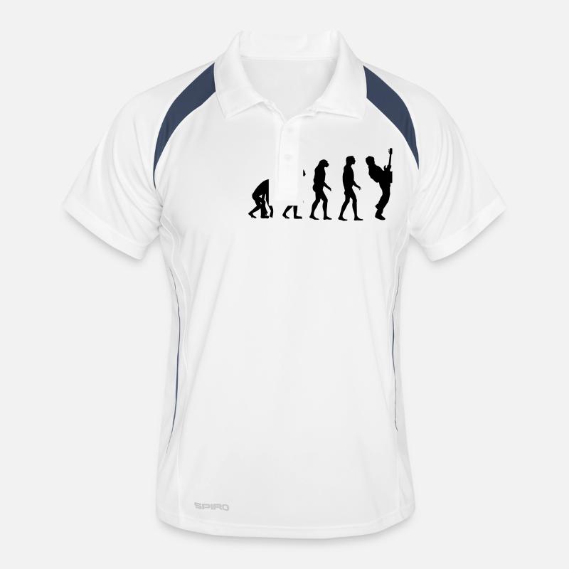 bass player evolution - Men's Polo breathable - white/navy