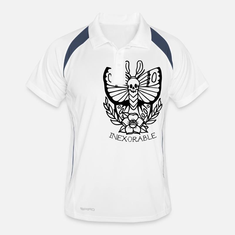 Traditional Tattoo Moth Men's Polo breathable