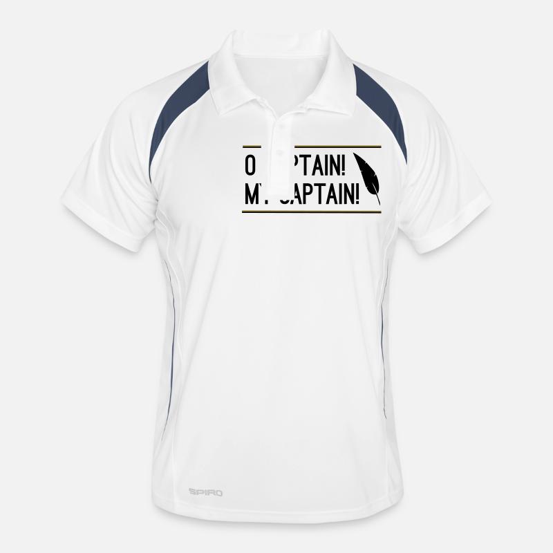 O Captain! My Captain! - Men's Polo breathable - white/navy