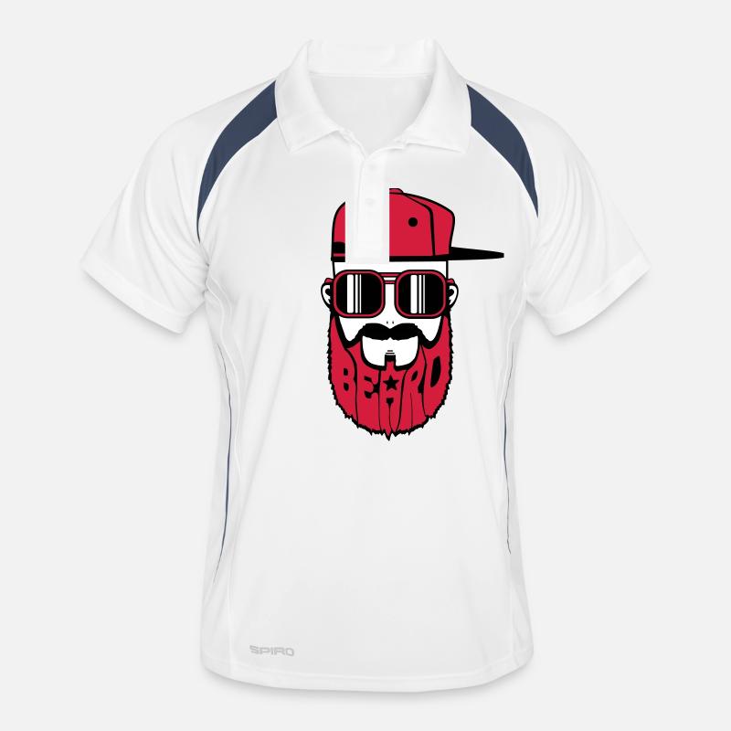 logo beard hiphop Polo respirant Homme