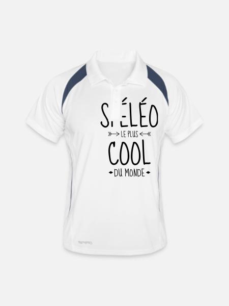 spéléologue / spéléologie / spéléo / alpiniste - Polo respirant Homme - blanc/marine - Devant