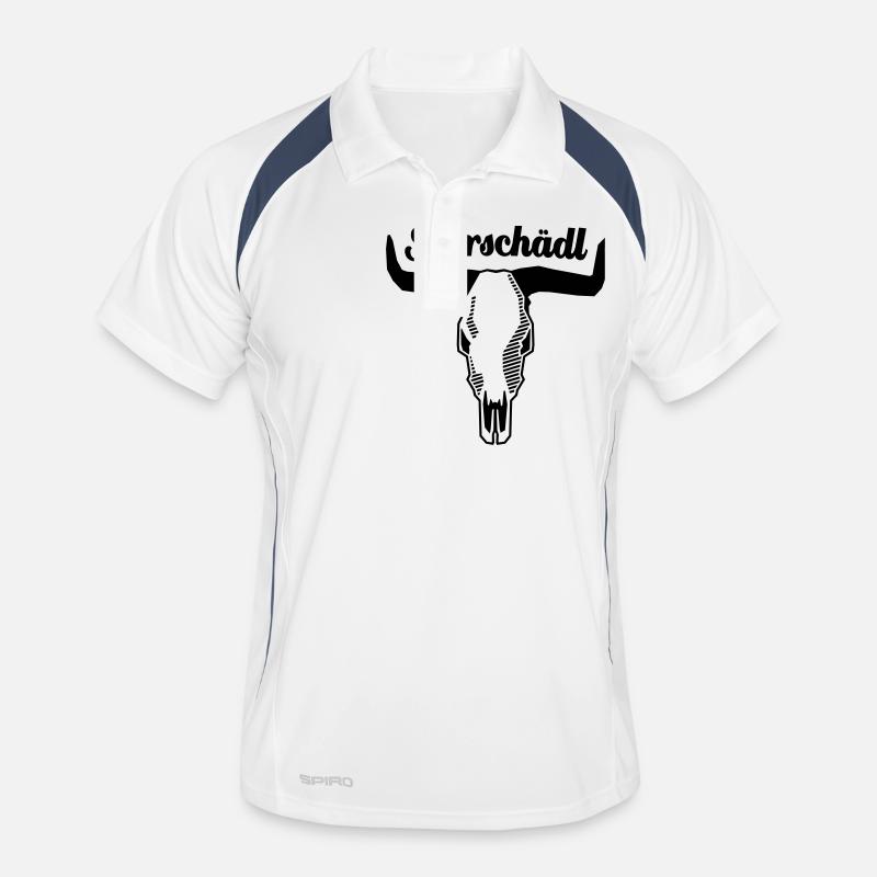 Sturschädl - schwarz Männer Polo atmungsaktiv