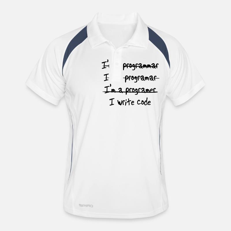 I'm programmer. I write code Men's Polo breathable