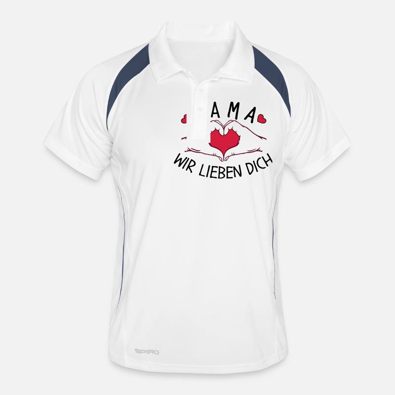 Mama wir lieben Dich Männer Polo atmungsaktiv