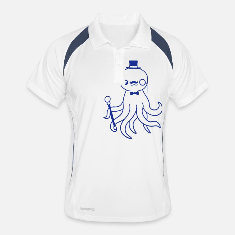 Kraken Mr. Sir Top Hat Monocle Glasses Empire Men's Polo breathable