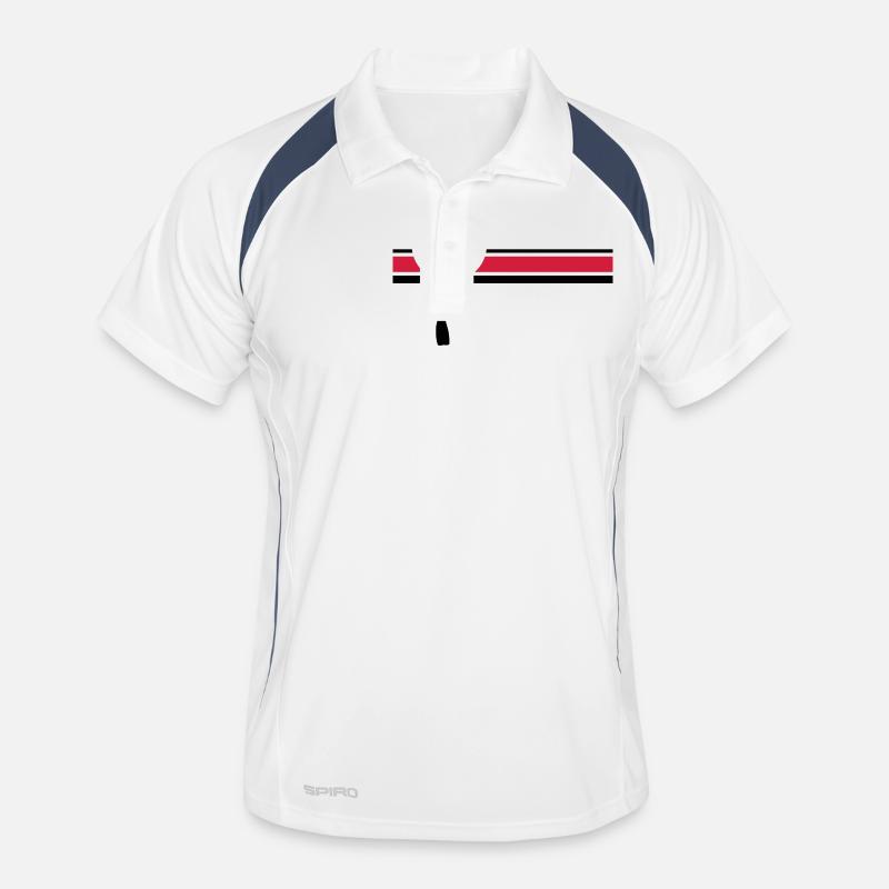 Tauchen - Männer Polo atmungsaktiv - Weiß/Navy