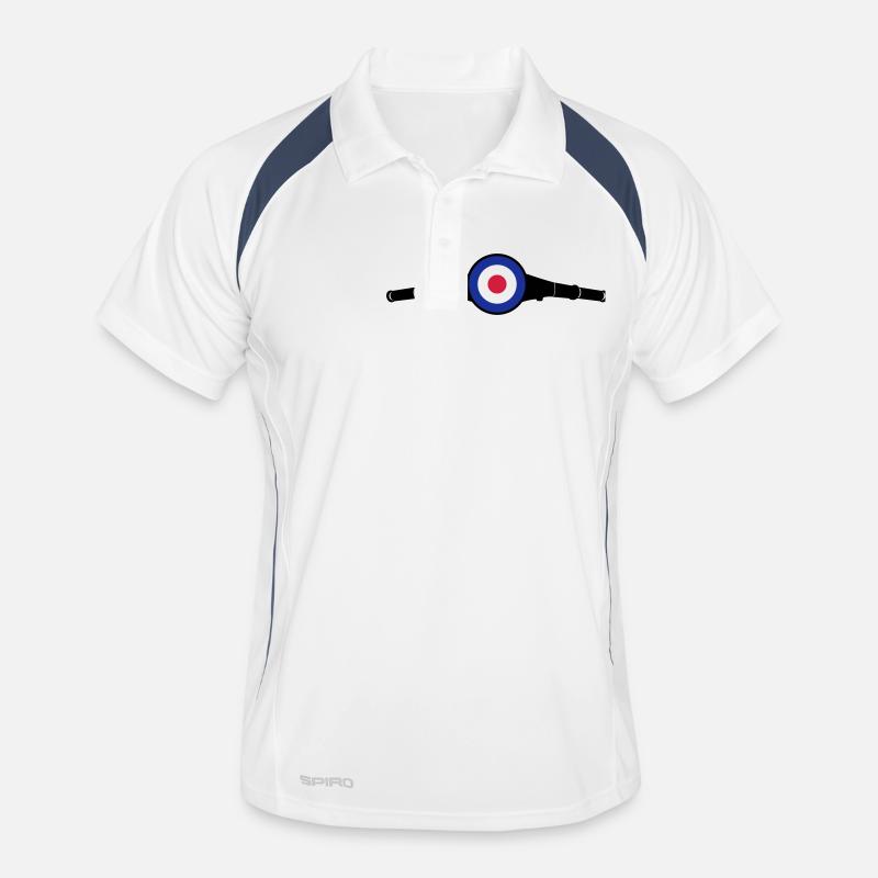 Lenkkopf Target - Männer Polo atmungsaktiv - Weiß/Navy