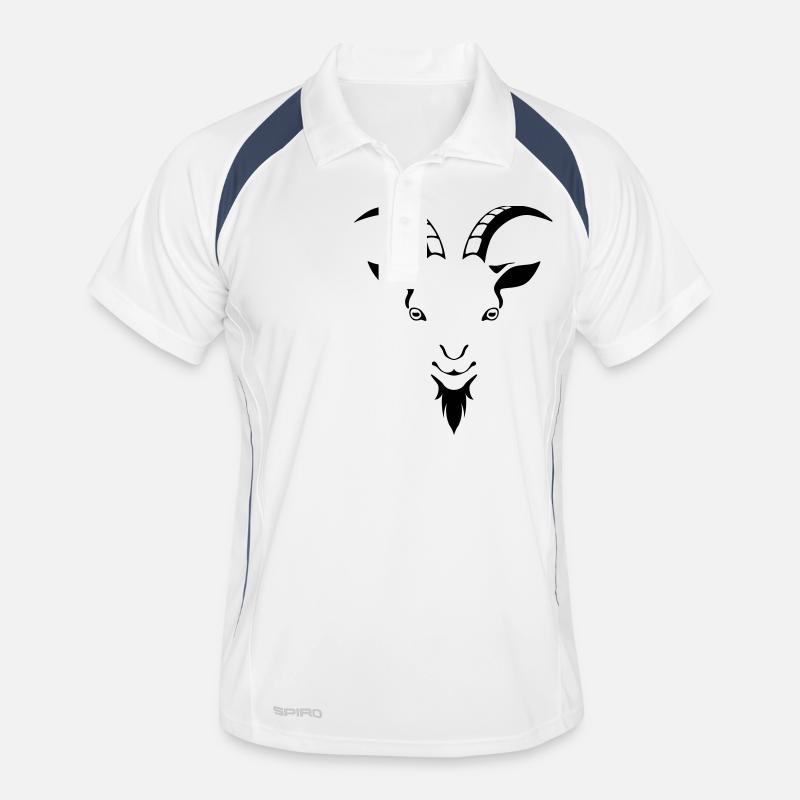 Goat Face Männer Polo atmungsaktiv