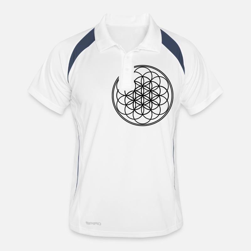 Fleur de fleur de la vie de la vie Polo respirant Homme
