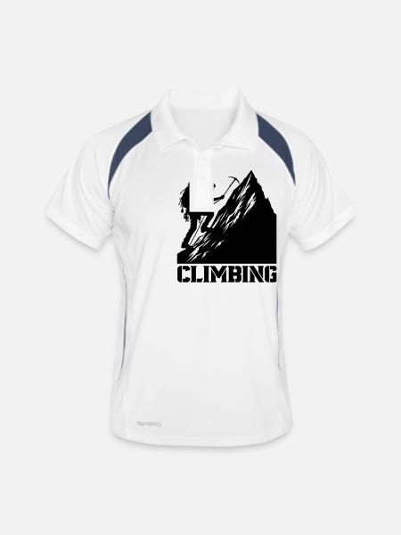 Alpinisme Escalade - Polo respirant Homme - blanc/marine - Devant