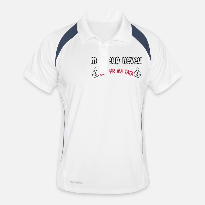 BEST Nephew - Men's Polo breathable - white/navy