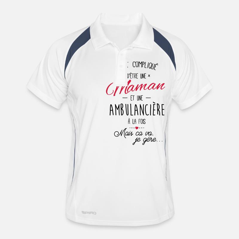 maman et ambulancière Polo respirant Homme