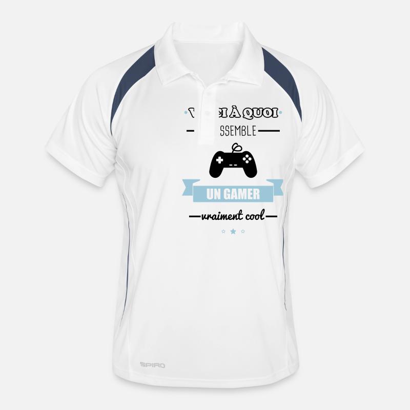 Gamer vraiment cool,geek,gaming,console,gamer Polo respirant Homme
