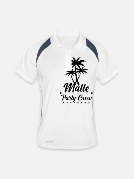 Malle Party Crew - Men's Polo breathable - white/navy