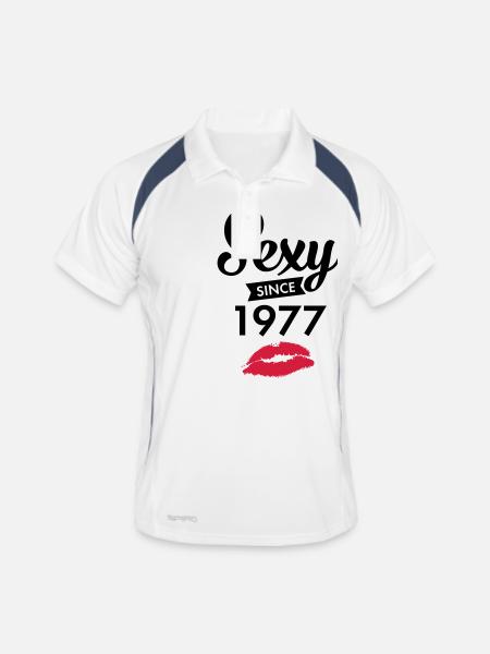 Sexy Since 1977 - Men's Polo breathable - white/navy - Front