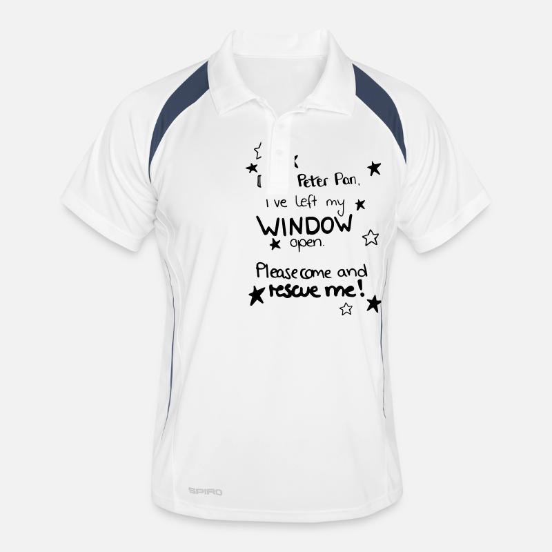peter pan, Spruch Männer Polo atmungsaktiv