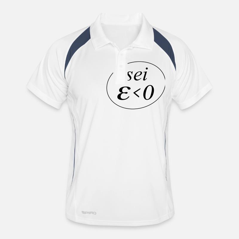 sei Epsilon größer Null - Männer Polo atmungsaktiv - Weiß/Navy