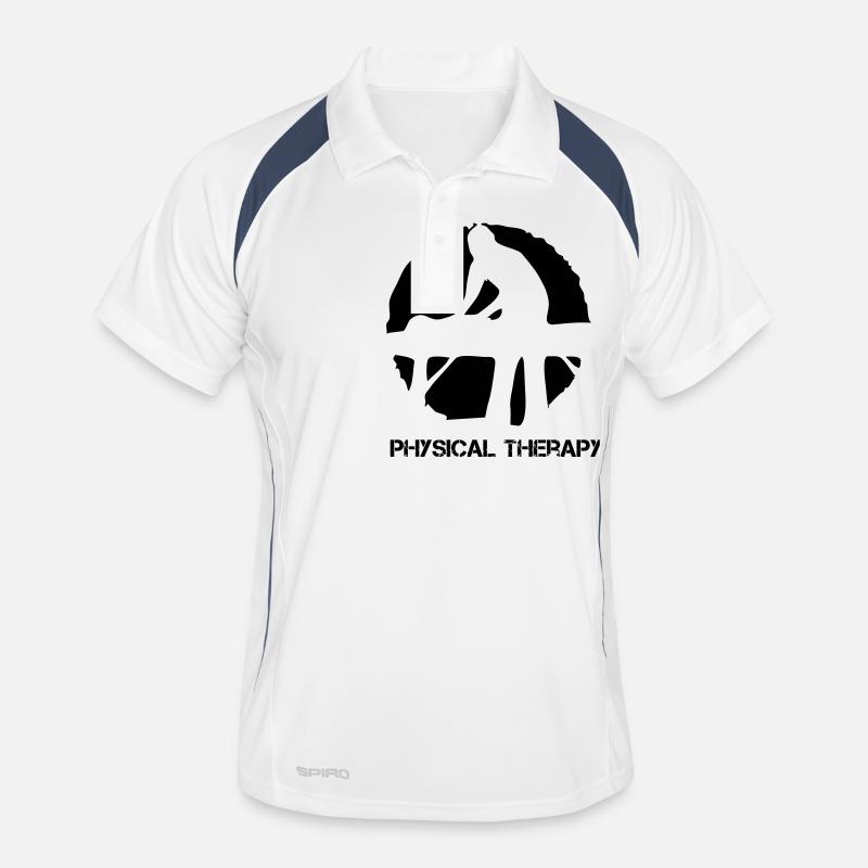 Physical Therapy / Physiotherapy - Men's Polo breathable - white/navy