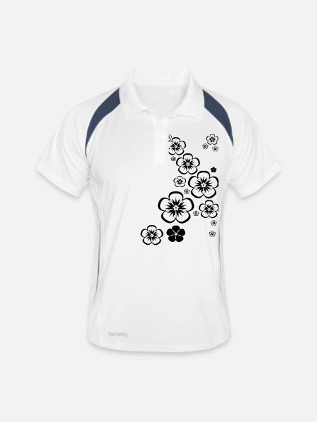 Blumen - Men's Polo breathable - white/navy - Front