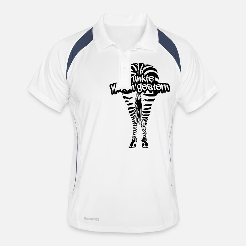 Zebrabi - Männer Polo atmungsaktiv - Weiß/Navy
