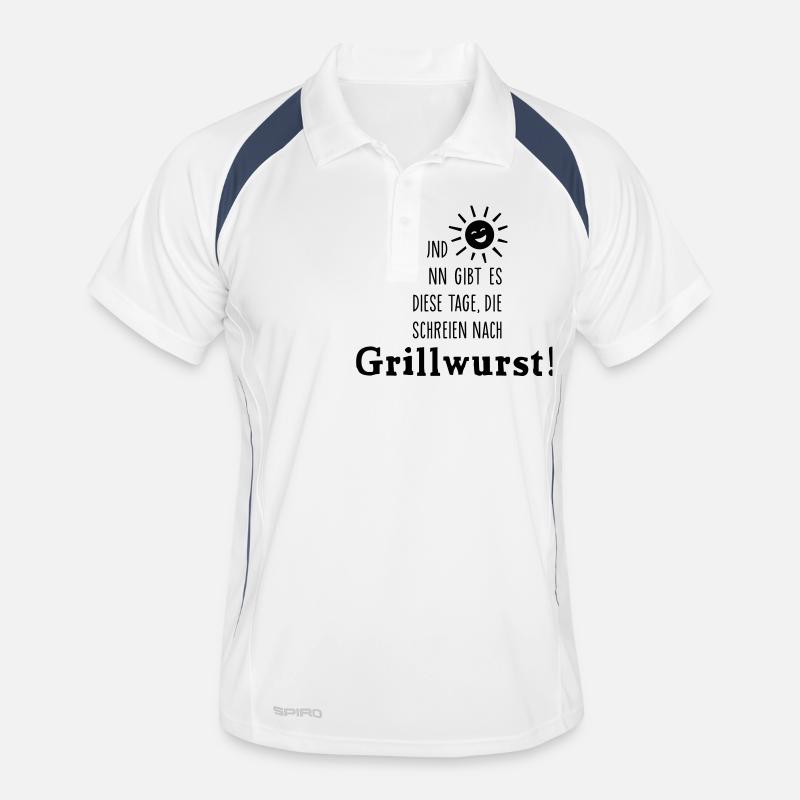 Grillwurst Tage - Barbecue - BBQ - Sonne - 1C Männer Polo atmungsaktiv