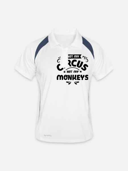 Not My Circus Not My Monkeys - Men's Polo breathable - white/navy - Front
