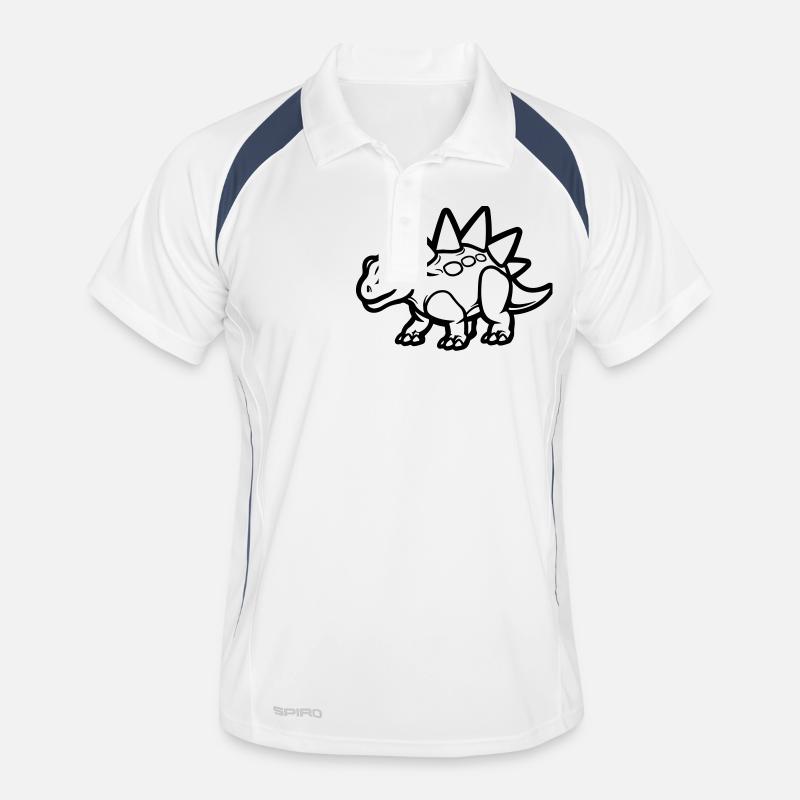 Dinosaur Comic - Men's Polo breathable - white/navy