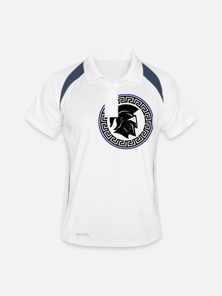 Spartan Helmet Icon - Men's Polo breathable - white/navy - Front
