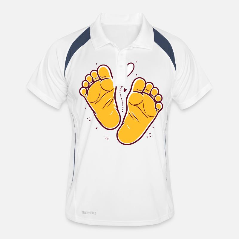 Mignons Pieds de Bébé Pieds de Bébé Polo respirant Homme