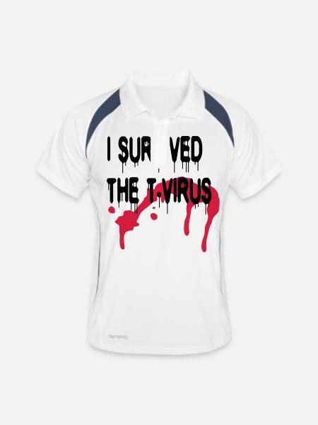 T-Virus - Men's Polo breathable - white/navy - Front