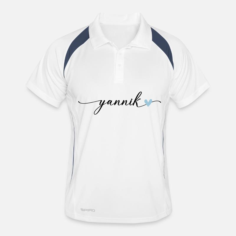 Yannik Nom Calligraphie Police Polo respirant Homme