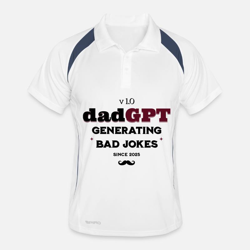 DadGPT Generating Bad Jokes Since 2025 Techie Dad Men's Polo breathable