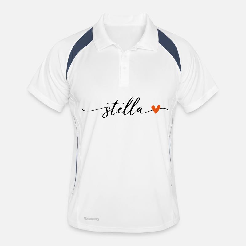 Stella Name Calligraphy Font Men's Polo breathable