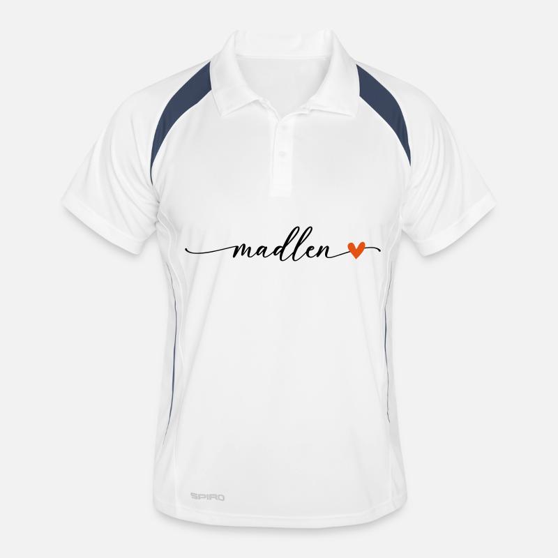 Police de calligraphie Madlen Name Polo respirant Homme