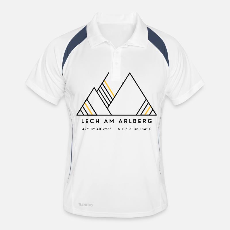 Minimalistisches Lech am Arlberg-Logo Männer Polo atmungsaktiv