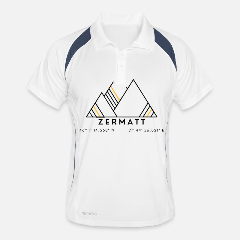 Minimalistisches Zermatt-Logo Männer Polo atmungsaktiv