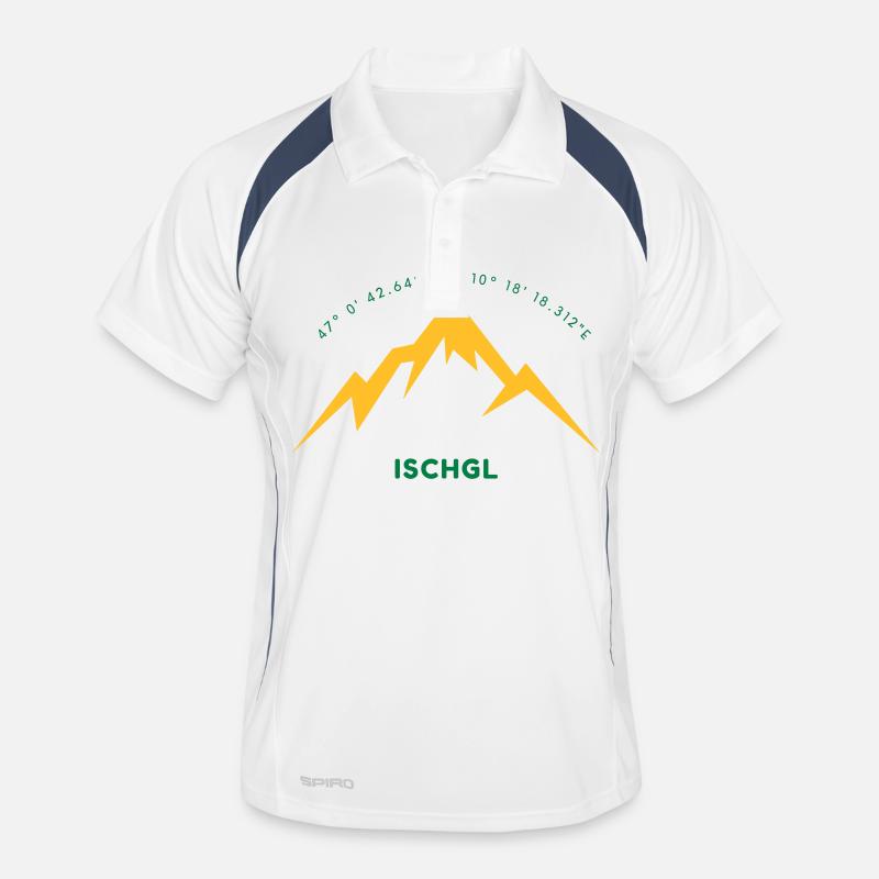 Minimalistisches Ischgl-Logo Männer Polo atmungsaktiv