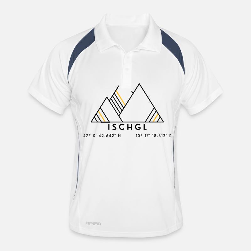 Minimalistisches Ischgl-Logo Männer Polo atmungsaktiv
