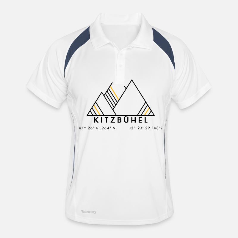 Minimalistisches Kitzbühel-Logo Männer Polo atmungsaktiv
