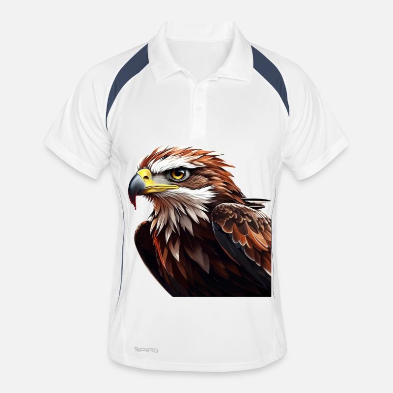 Powerful Eagle Head - Men's Polo breathable - white/navy