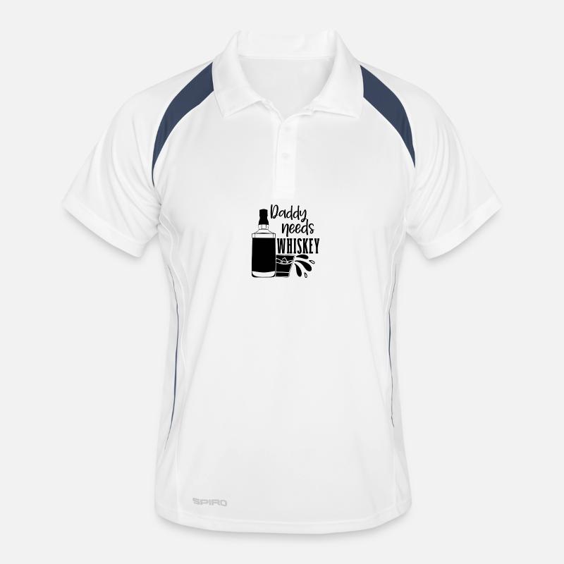 Daddy Needs a Drink Funny Saying Men's Polo breathable