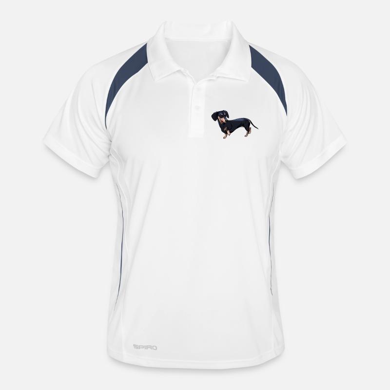 Teckel comique Polo respirant Homme