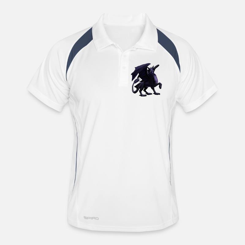 Schwarzer Drache Männer Polo atmungsaktiv