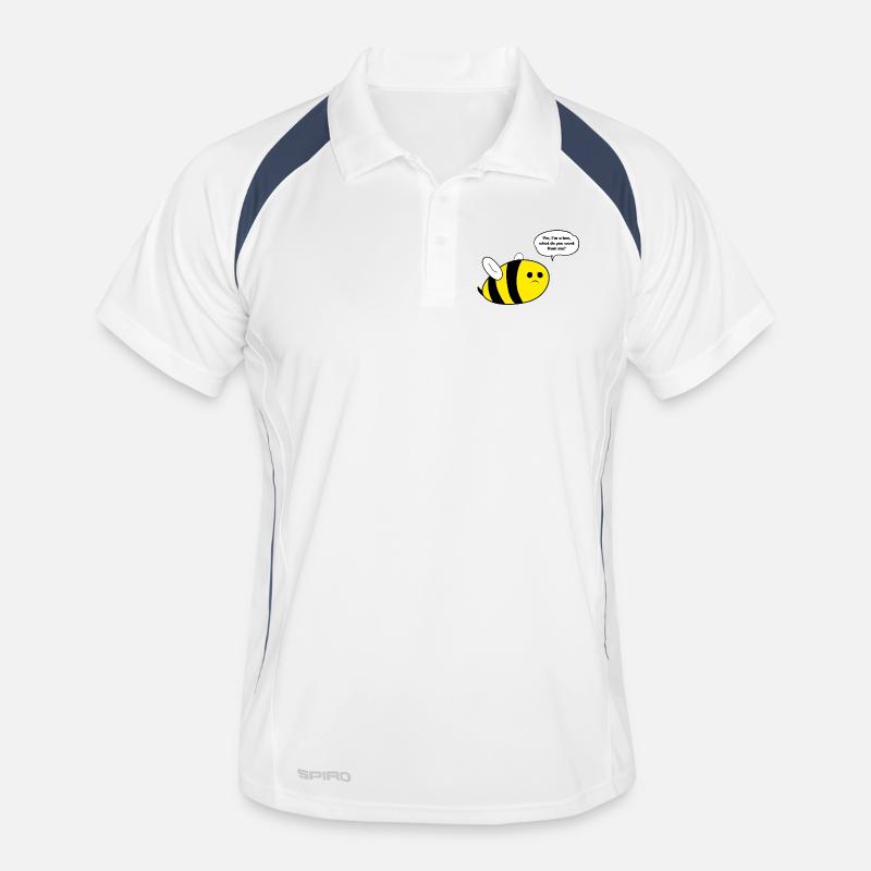 Thick bee bee gift - Men's Polo breathable - white/navy