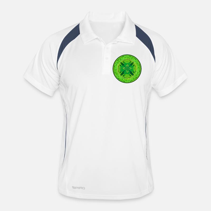 Celtic Four-Leaf Clover - Men's Polo breathable - white/navy