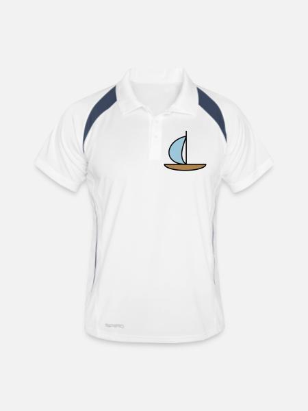Sailboat - Men's Polo breathable - white/navy