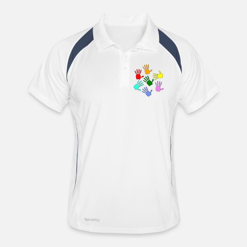 Hands Painting Kids Men's Polo breathable