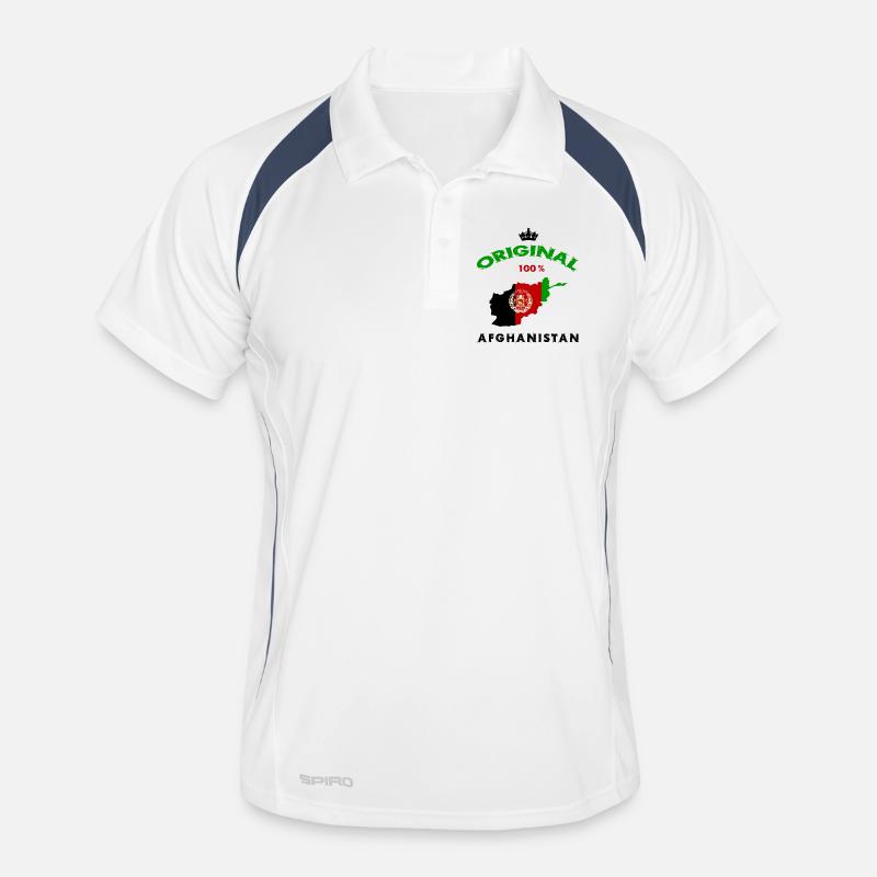 Design original du drapeau de l'Afghanistan Polo respirant Homme