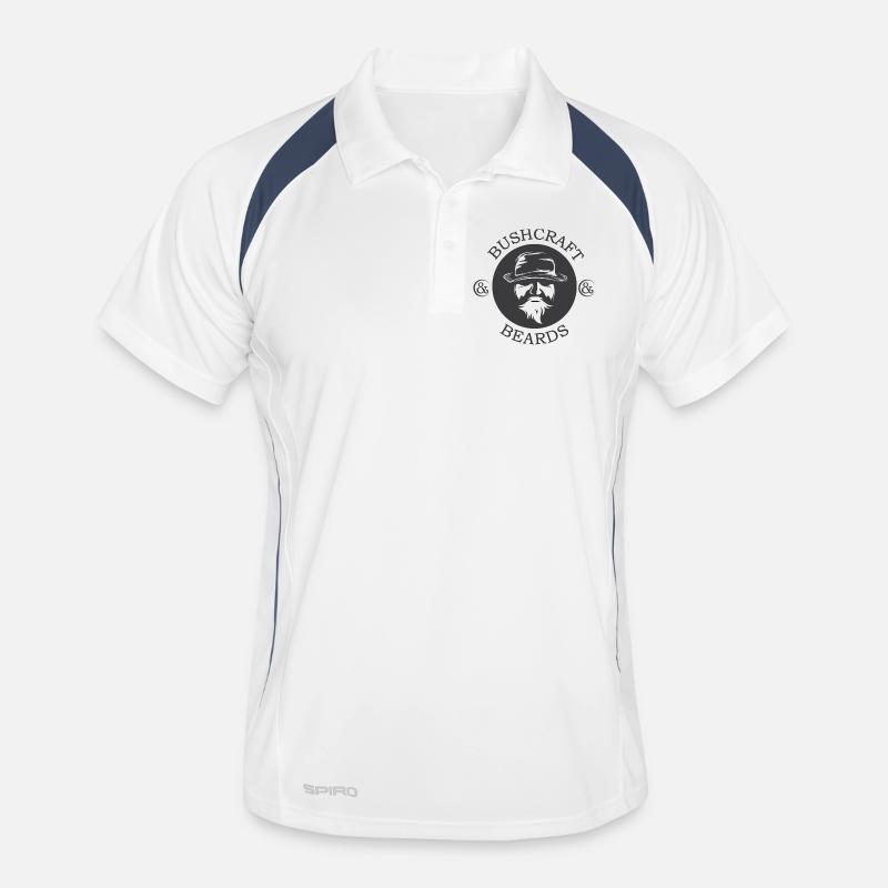 bushcraft beard beards symbol forest person forest nature Men's Polo breathable